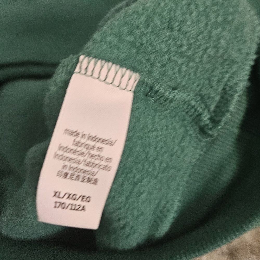 VICTORIA'S SECRET Green Knit Half-Zip Mock-Neck Pullover Sweater Size XL Cropped - Picture 5 of 6